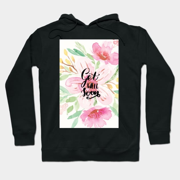 Get Well Soon Greeting Cards | Watercolor Card Hoodie by Harpleydesign